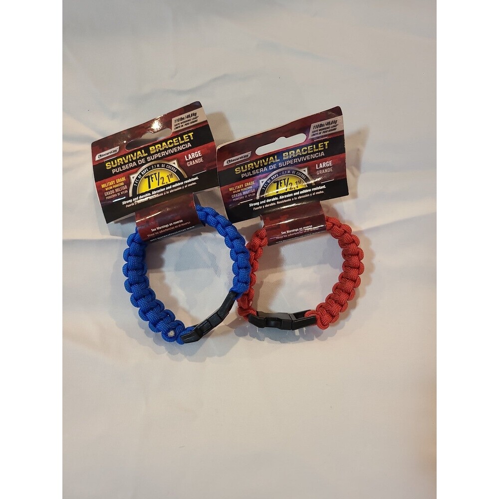 SecureLine Military Grade Paracord Survival Bracelet Lot of 2